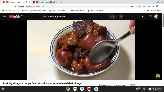Pig Trotter vinegar   (*Confinement dishes)