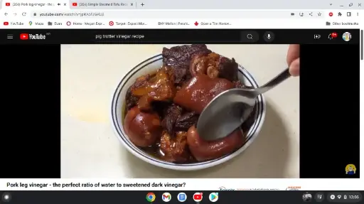 Pig Trotter vinegar   (*Confinement dishes)